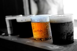 a flight of beers