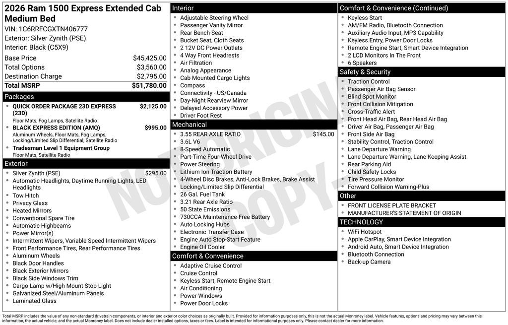2026 RAM 1500 Express