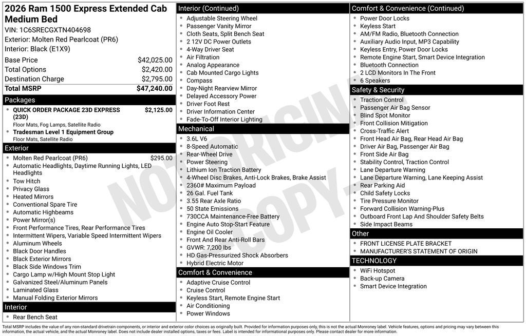 2026 RAM 1500 Express