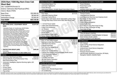 2026 RAM 1500 Big Horn/Lone Star