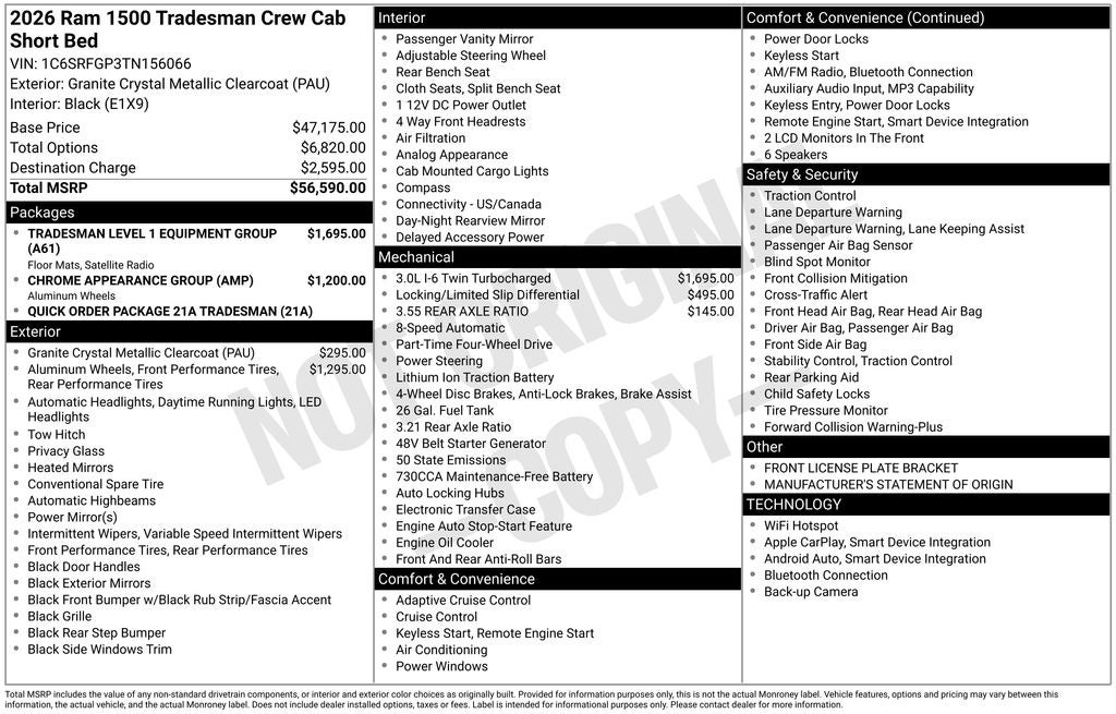 2026 RAM 1500 Tradesman