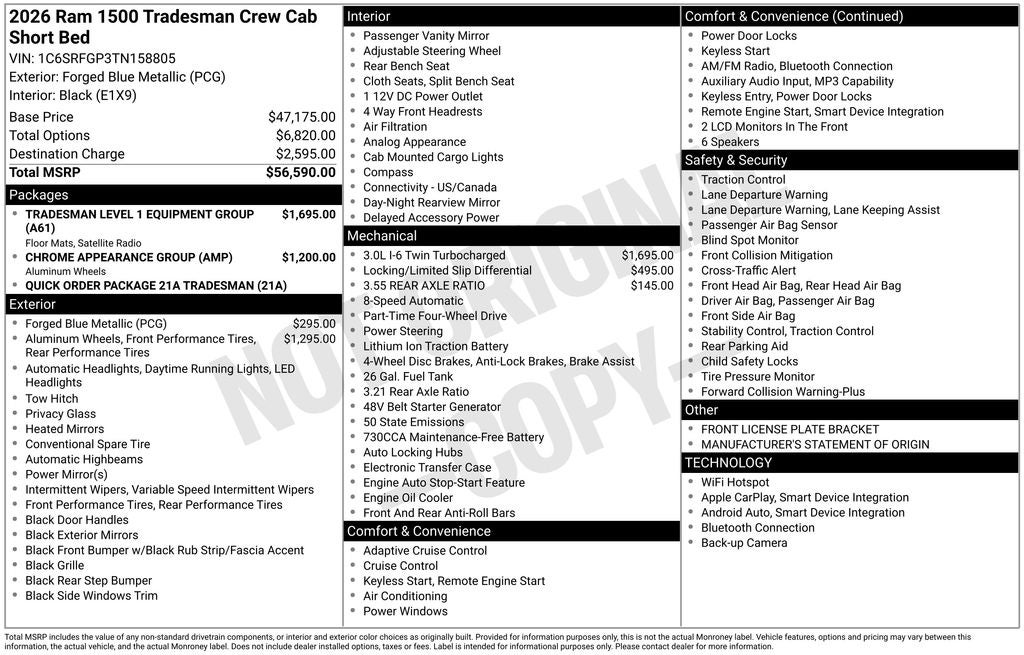 2026 RAM 1500 Tradesman