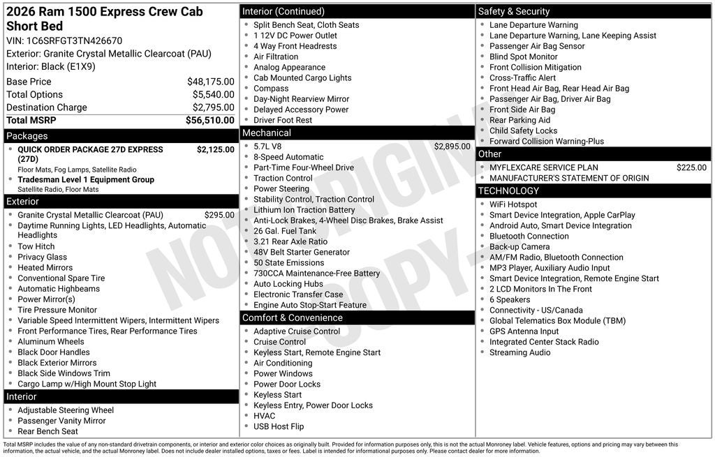2026 RAM 1500 Express