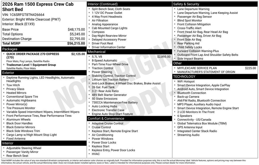 2026 RAM 1500 Express