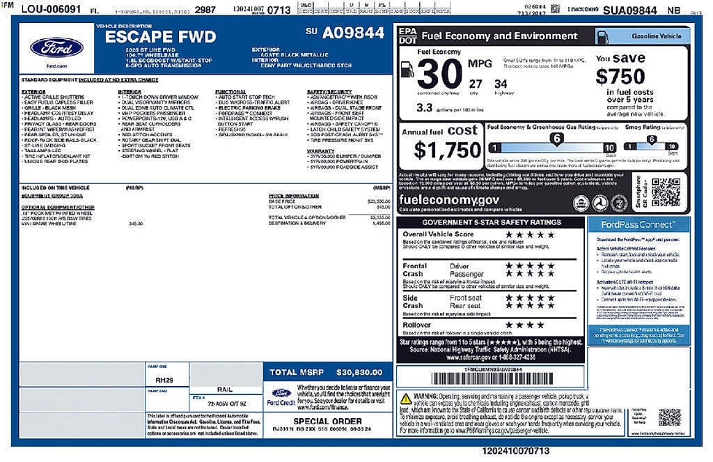 2025 Ford Escape ST-Line