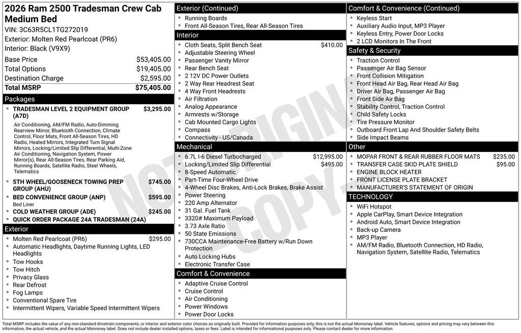 2026 RAM 2500 Tradesman