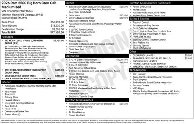 2026 RAM 2500 Big Horn