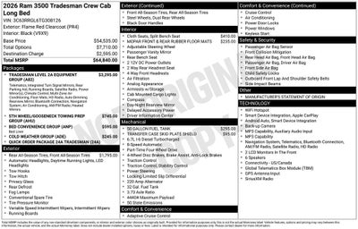 2026 RAM 3500 Tradesman