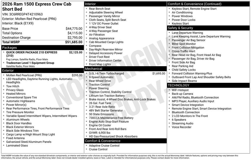 2026 RAM 1500 Express