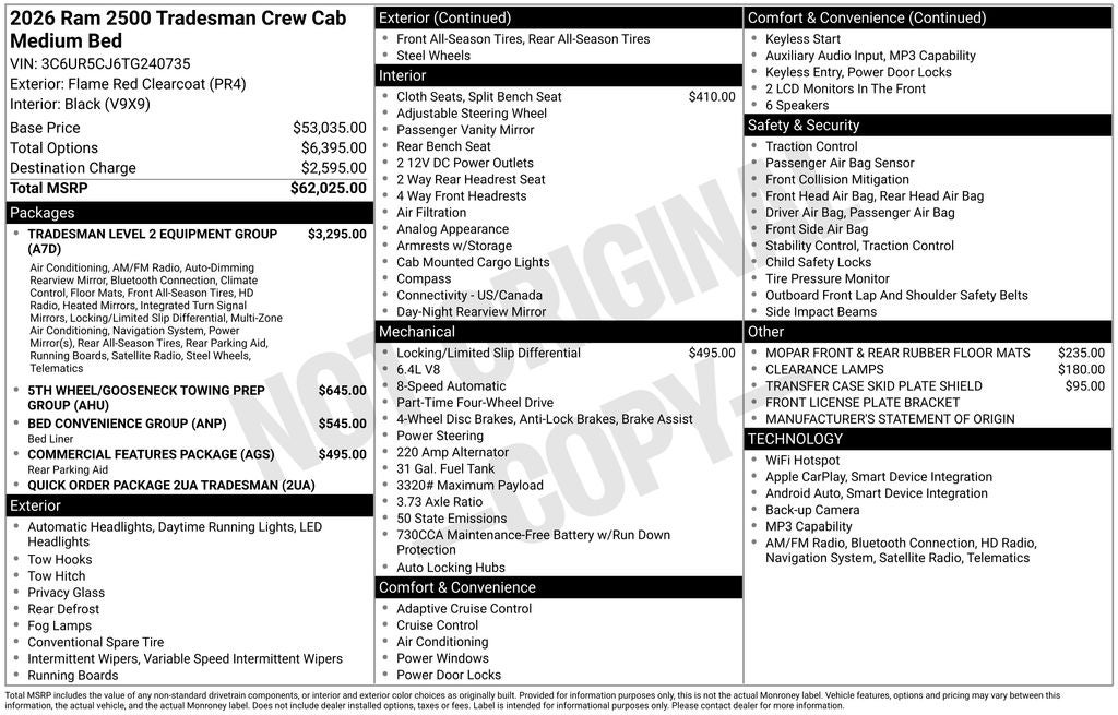 2026 RAM 2500 Tradesman